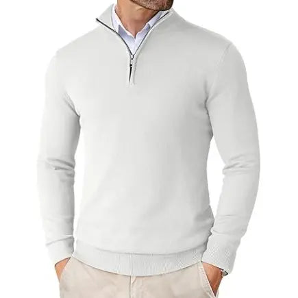 Men’s Quarter Zip Mock Neck Sweater